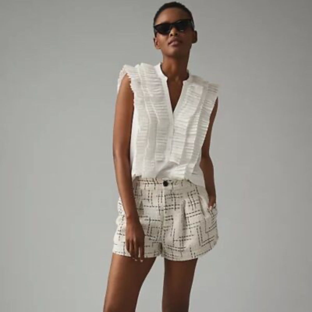 NWT Anthropologie Maeve Sleeveless Ruffle Blouse XS - Picture 2 of 10